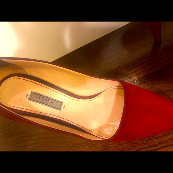 Suede Prada Platform Pump - Picture 1 of 10